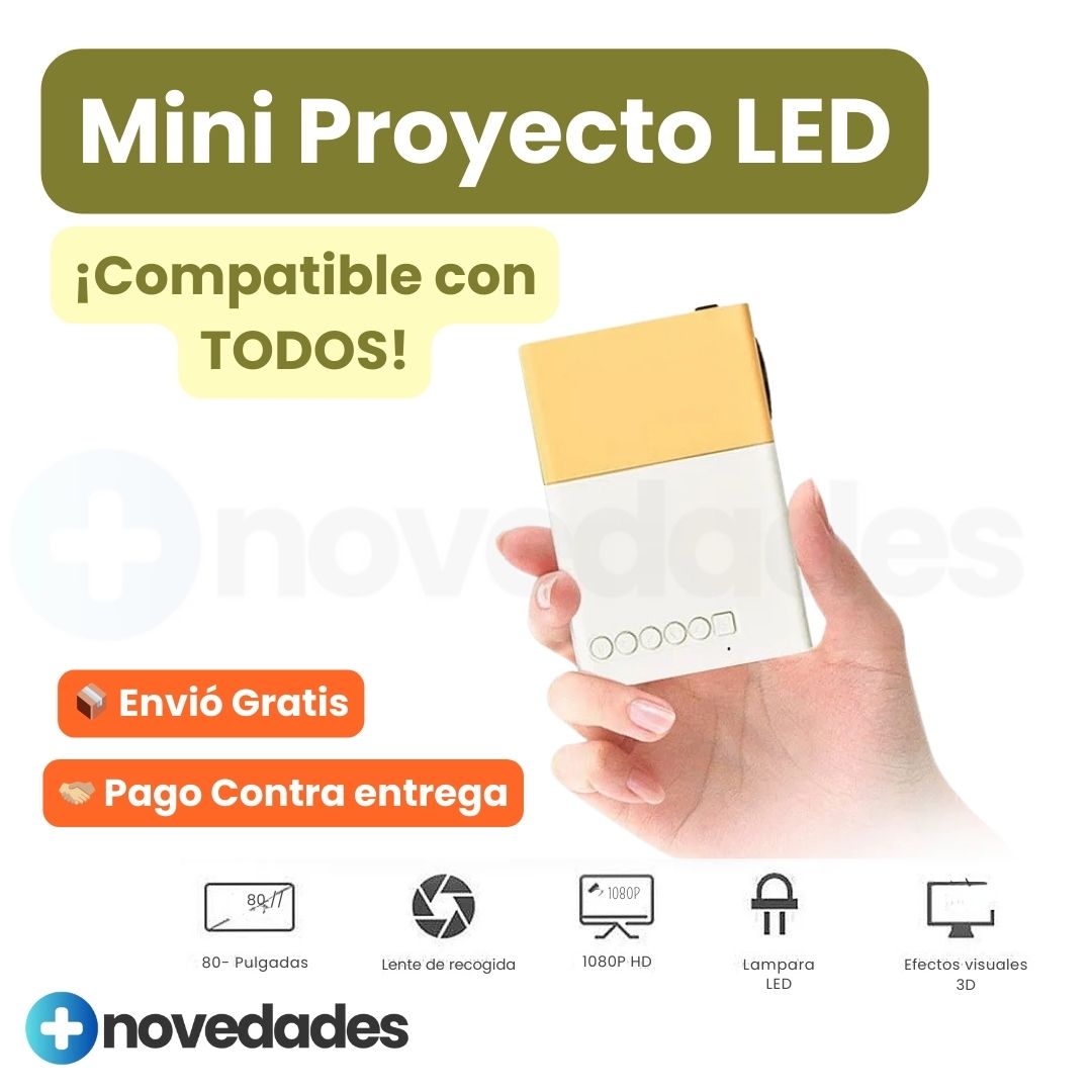 Mini Proyector LED Portátil “Cine en Cualquier Lugar”