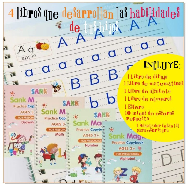 Libro Escolar Montessori Caligrafía X 4