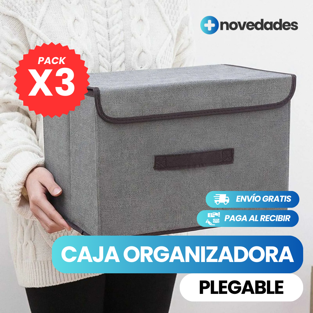 CAJA ORGANIZADORA PLEGABLE PACK X3