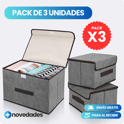 CAJA ORGANIZADORA PLEGABLE PACK X3