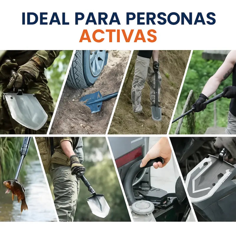 🔥 Pala Multifuncional 16 herramientas en 1 - Pala Xtreme