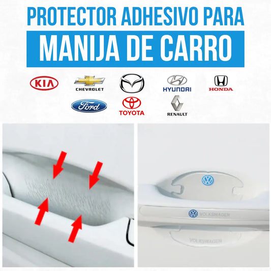 Protector Adhesivo Transparente para Manija de Carro X8 unds