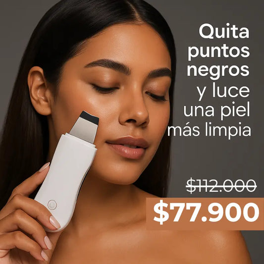 Elimina Puntos Negros y Exfolia - Espatula Ultrasonica 3 en 1