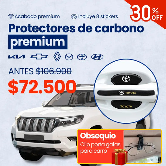 Protectores de carbono adhesivos para manija (8 unds) + 🎁 Regalo Gratis