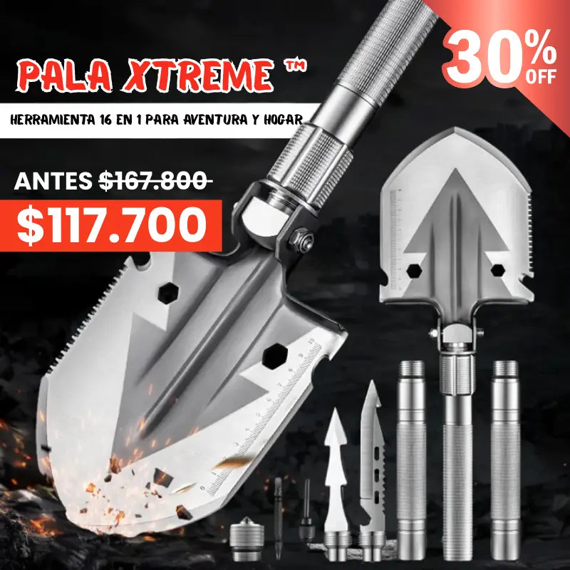 🔥 Pala Multifuncional 16 herramientas en 1 - Pala Xtreme