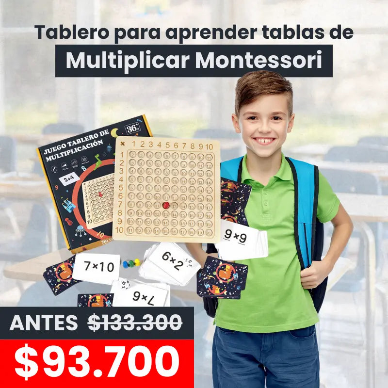 Tablero Montessori para Tablas de Multiplicar